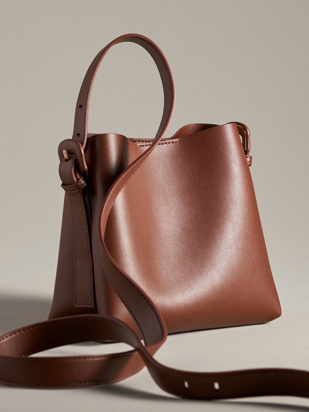 Anthropologie Mini Buckle-Strap Tote in Brown